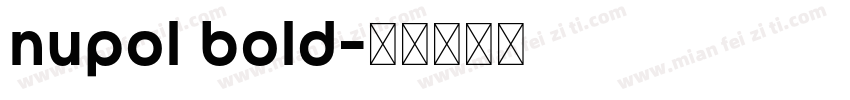nupol bold字体转换
